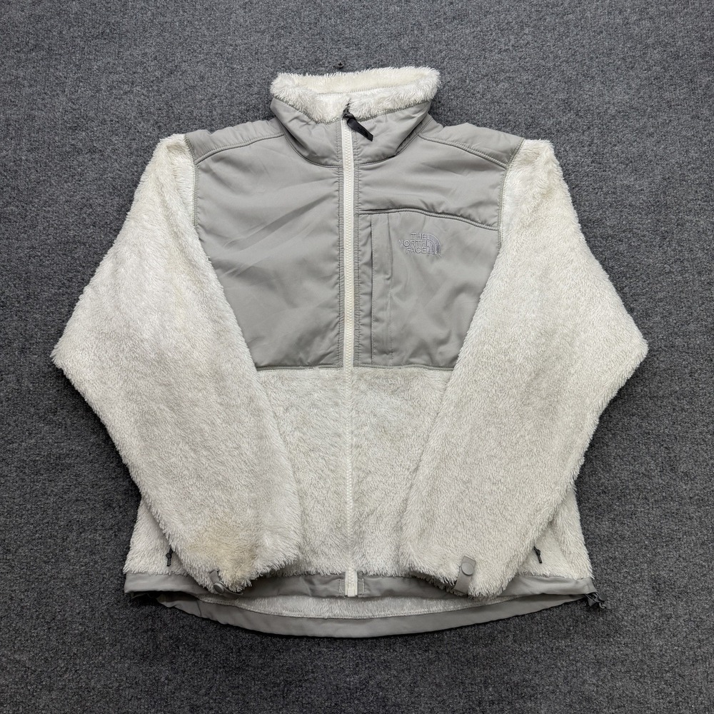 The North Face Women's Fleece Jacket Size Small White/Gray Winter Outdoors